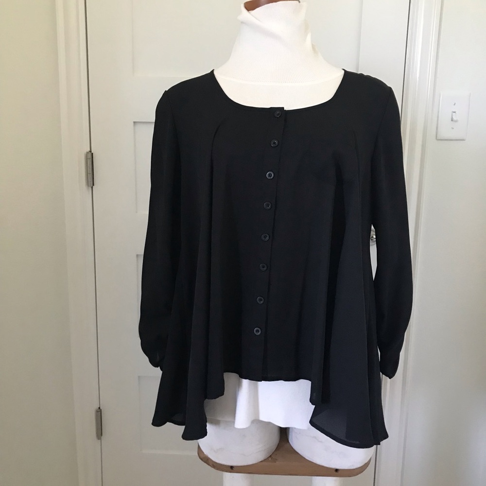 Style and Co Hi-low Swing Blouse